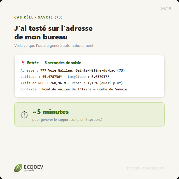 Données d'entrée — 3 secondes de saisie